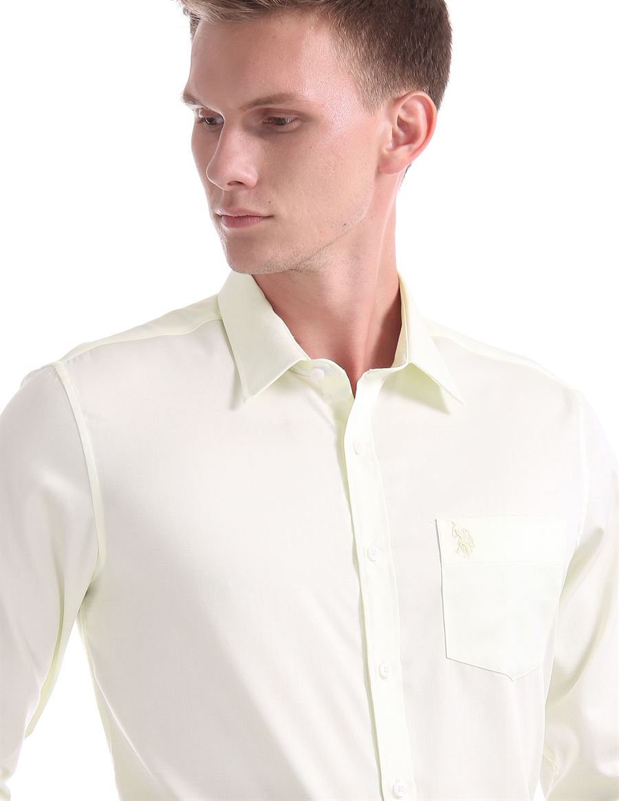 U.S. Polo Assn. Men Casual Wear Solid Shirt